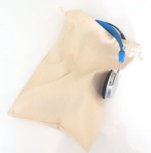 Koptelefoon/ Geluidsafschermer bewaarzak 20x30cm